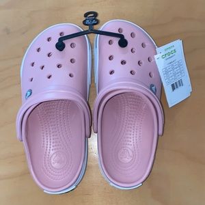 Pink crocs